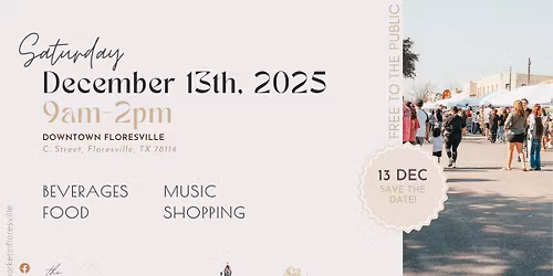 The Market in Floresville \/\/ Dec 13 Pop-Up
