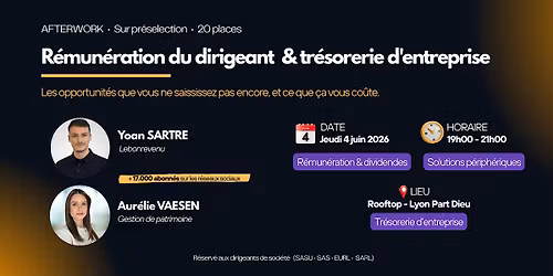 R\u00e9mun\u00e9ration du dirigeant & tr\u00e9sorerie d'entreprise