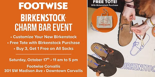 Birkenstock Customization Event at Footwise in Corvallis