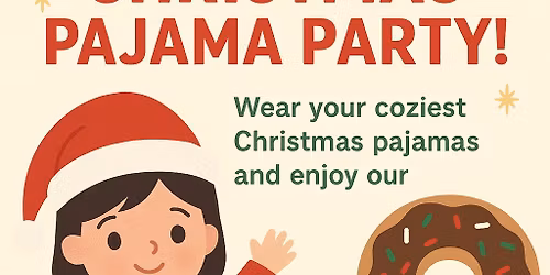 Homeschool Christmas pajama donut party