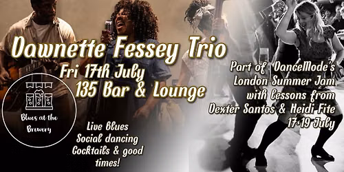 Blues at the Brewery presents the Dawnette Fessey Trio live at 135 Bar & Lounge