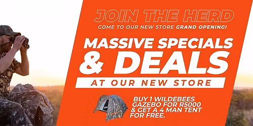 Wildebees Outdoor New Store Opening - Massive Specials