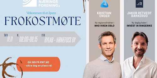 Frokostm\u00f8te med NHO Viken Oslo og Invest in Ringerike