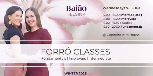 Forr\u00f3 courses Winter 2026