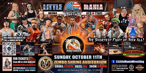 Harrisburg, PA - Little Mania Mini Wrestling @ Zembo Shrine Auditorium