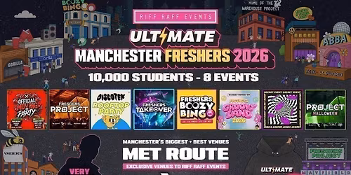ULTIMATE RIFF RAFF FRESHERS 2026 \u26a1\ufe0f MET ROUTE - Sold out 15 Years Running! \ud83d\udc55 FREE Hoodie + Huge Artist with Every Ticket!
