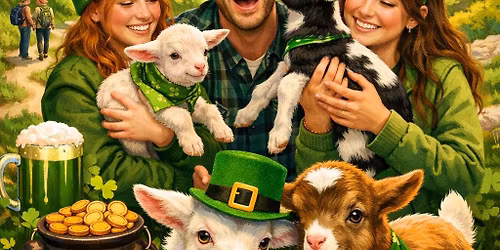 St Patricks Day Cuddle & Hike with Baby Goats