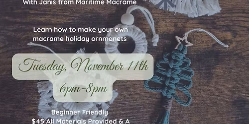 Macrame Workshop | Ornaments 