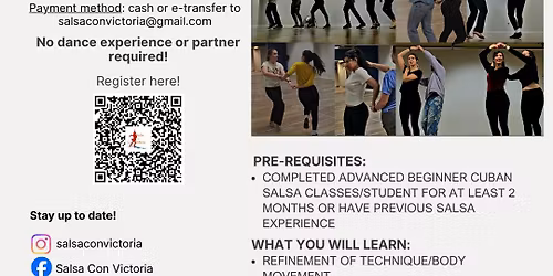 Cuban Salsa (Casino) - Intermediate (Mar-Jun 2026)