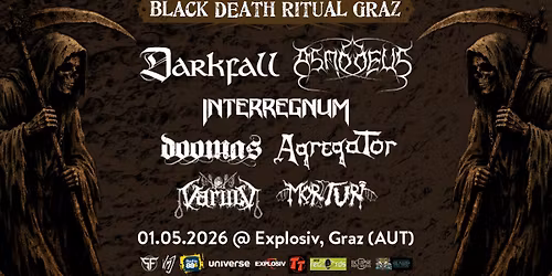 BLACK DEATH RITUAL GRAZ I Darkfall + Asmodeus + Interregnum + Doomas + Agregator + Varulv + Morituri