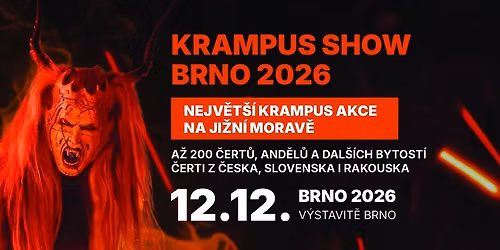 \ud83d\udd25 Velk\u00e1 Krampus Show Brno 2026 \u2013 V\u00fdstavi\u0161t\u011b Brno\ud83d\udd25