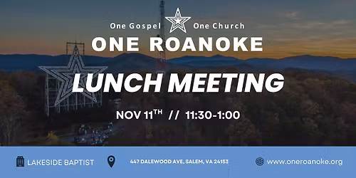 ONE Roanoke Lunch Meeting