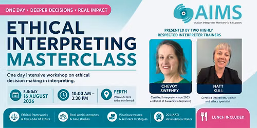 Perth Terps - Ethical Interpreting Masterclass