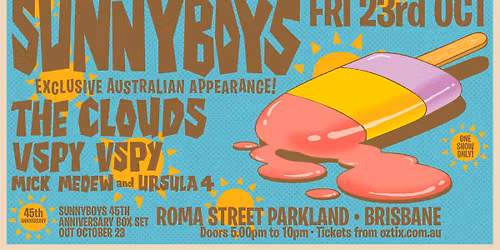 SUNNYBOYS - Exclusive Australian show - Fri 23 October  - Brisbane