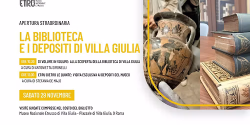 La Biblioteca e i Depositi di Villa Giulia 