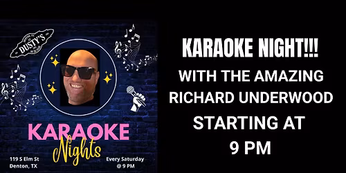 Karaoke! Every Saturday Night!
