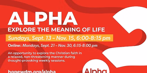 Alpha at Hope!