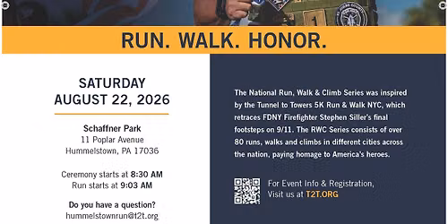 Tunnel to Towers 5k Run & Walk - Hummelstown, PA