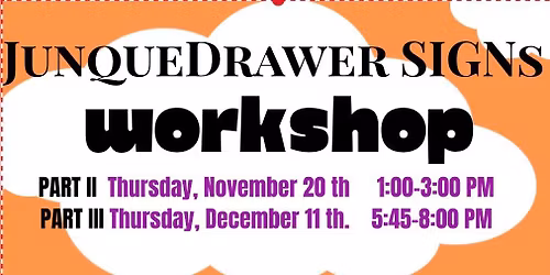 JunqueDrawer Sign WORKSHOP