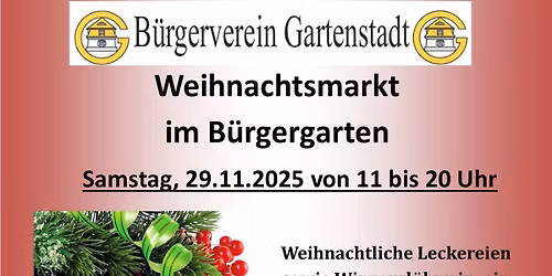 Weihnachtsmarkt Im B\u00fcrgergarten