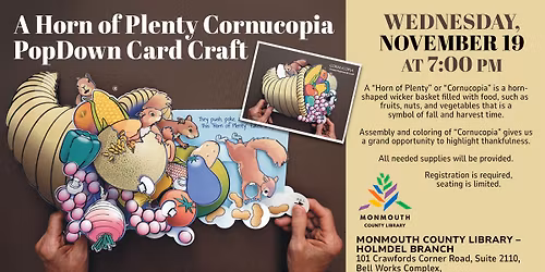 Horn of Plenty Cornucopia PopDownR Card Craft for Adults