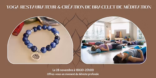 Yoga restaurateur et cr\u00e9ation de bracelet de m\u00e9ditation \u2728