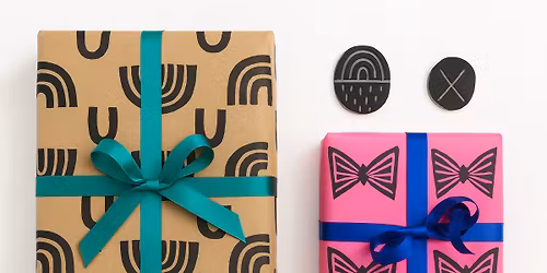 Holiday Wrapping Paper Workshop: Carve, Ink, Print \u2728