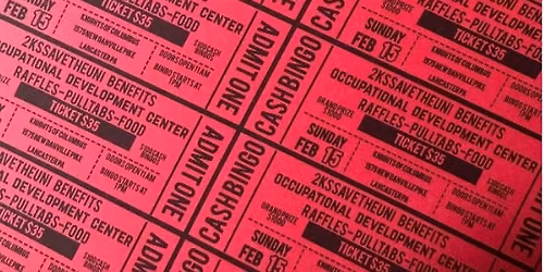 Cash Bingo benefiting Occupational Development Center