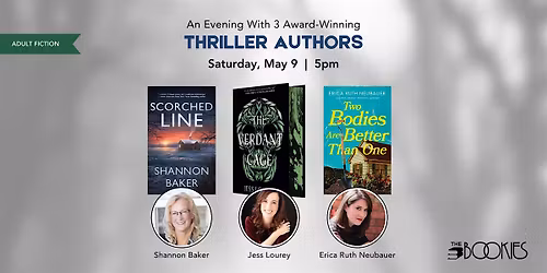 Come Meet 3 Award-Winning Thriller Authors