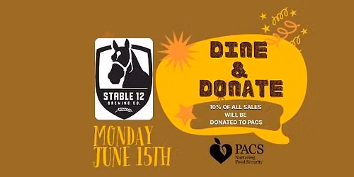 Stable 12 Brewing Company Dine & Donate