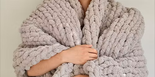 Chunky Hand Knit Blanket