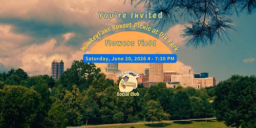 MonkeyFans Sunset Picnic at Dix Park at Flowers Field