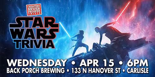 Star Wars Trivia at Back Porch Brewing Inc - Carlisle