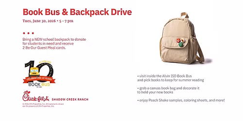 Book Bus & Backpack Drive