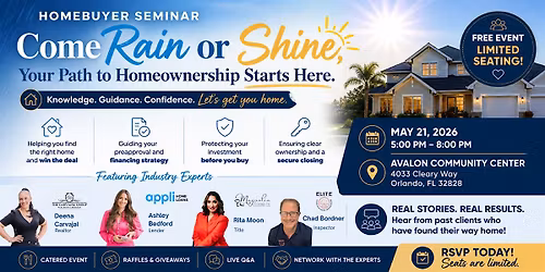 FREE Home Buyer Seminar - why NOW it's a Buyers Market!!