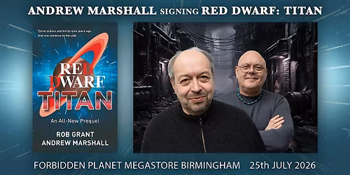 Andrew Marshall signing Red Dwarf: Titan at Forbidden Planet