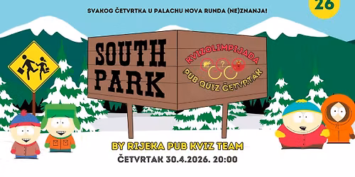\ud83e\udde8 South Park Quiz @Klub Palach 26. Kvizolimpijada
