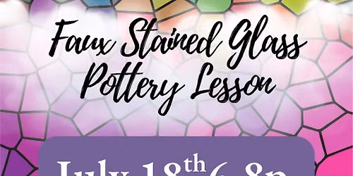 Faux Stained Glass Pottery Lesson