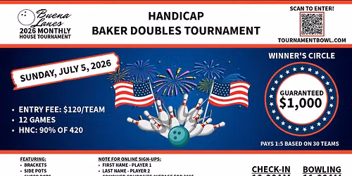 Baker Doubles Handicap (12 Games)