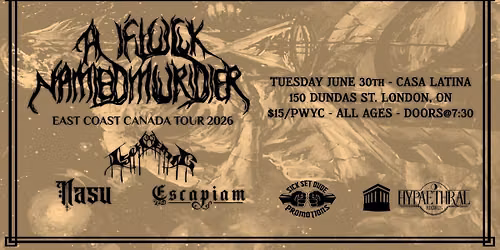 A FLOCK NAMED MURDER \/\/ ISCHEMIC \/\/ NASU \/\/ ESCAPIAM