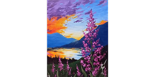 Sunset Mountain Wildflowers - Paint and Sip in Houston | Classpop!\u2122