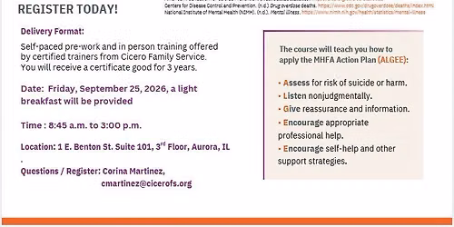 Mental Health First Aid Training!