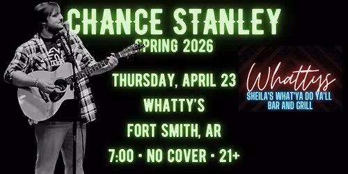 Chance Stanley at Sheila's What'ya Do Ya'll, Fort Smith, AR