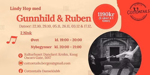 Lindy Hop Kurs med Gunnhild & Ruben (Ovet & Nybegynner)