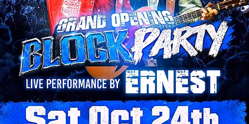 ERNEST live Oct 24 @ RCKR Roadhouse Grand Opening Party in the Stockyards