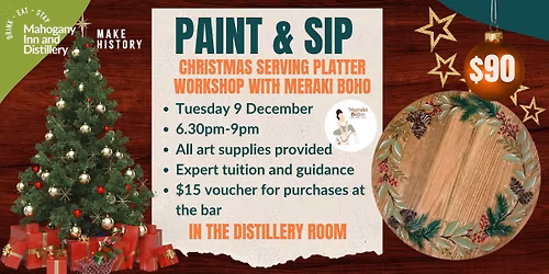 Second Date: Christmas Platter Paint 'n' Sip with Meraki Boho