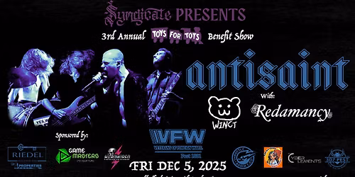 ANTISAINT - 3rd Annual Toys for Tots Fundraiser