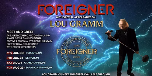 Lou Gramm Released VIP album signing event