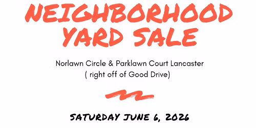 Neighborhood Yard Sale