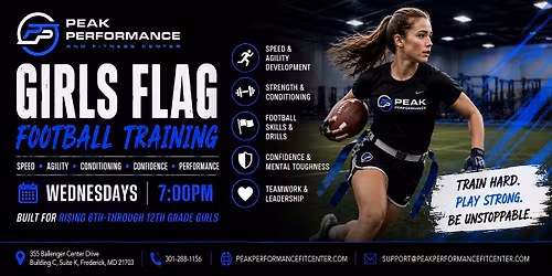Girls Flag Football Performance Training - For Rising 6th-12th Grades